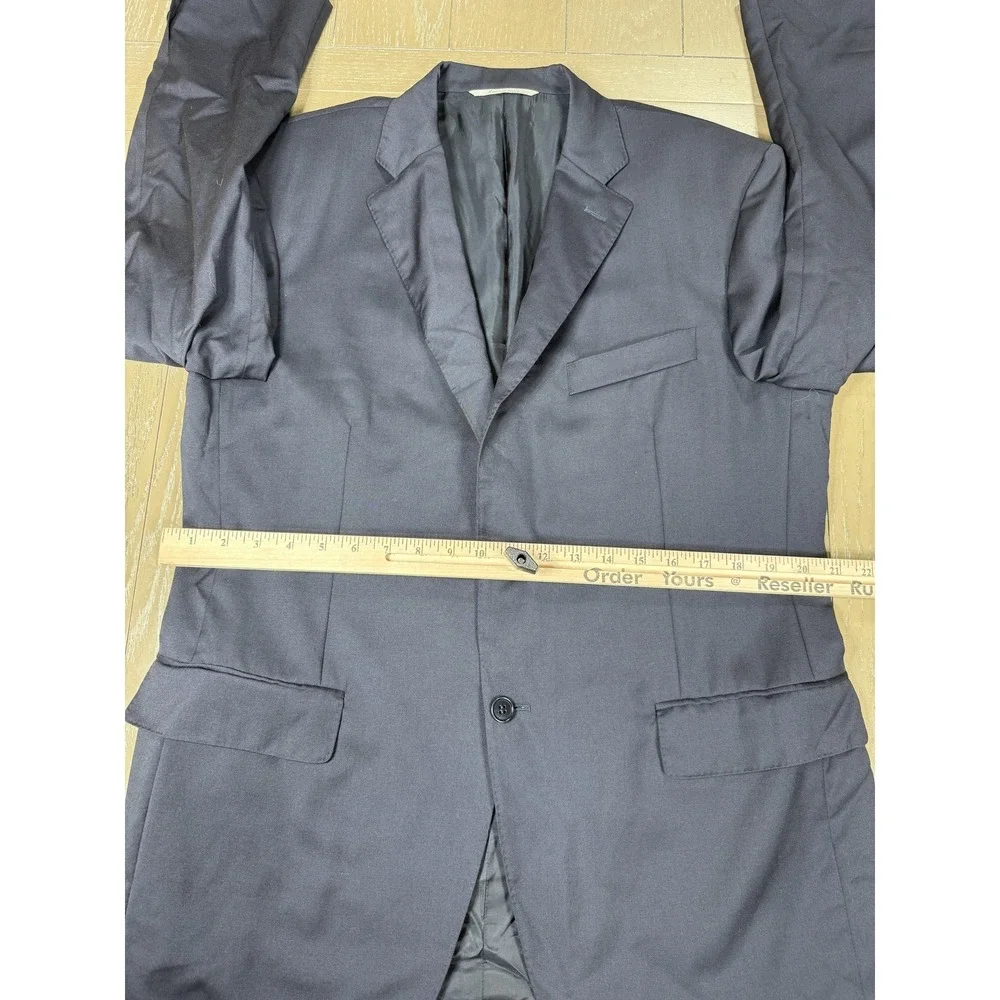 Canali Blazer Mens 42R Blue Wool Classic Fit Two Button Suit Jacket‎ Made Italy